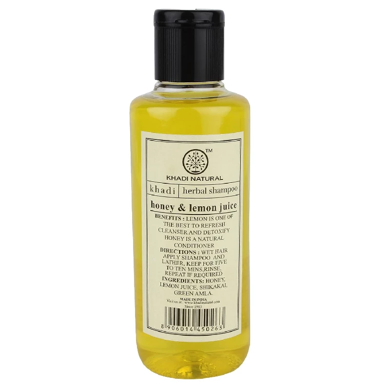 KHADI NATURAL Honey and Lemon Juice Hair Cleanser (Shampoo), 210 ml-2.webp